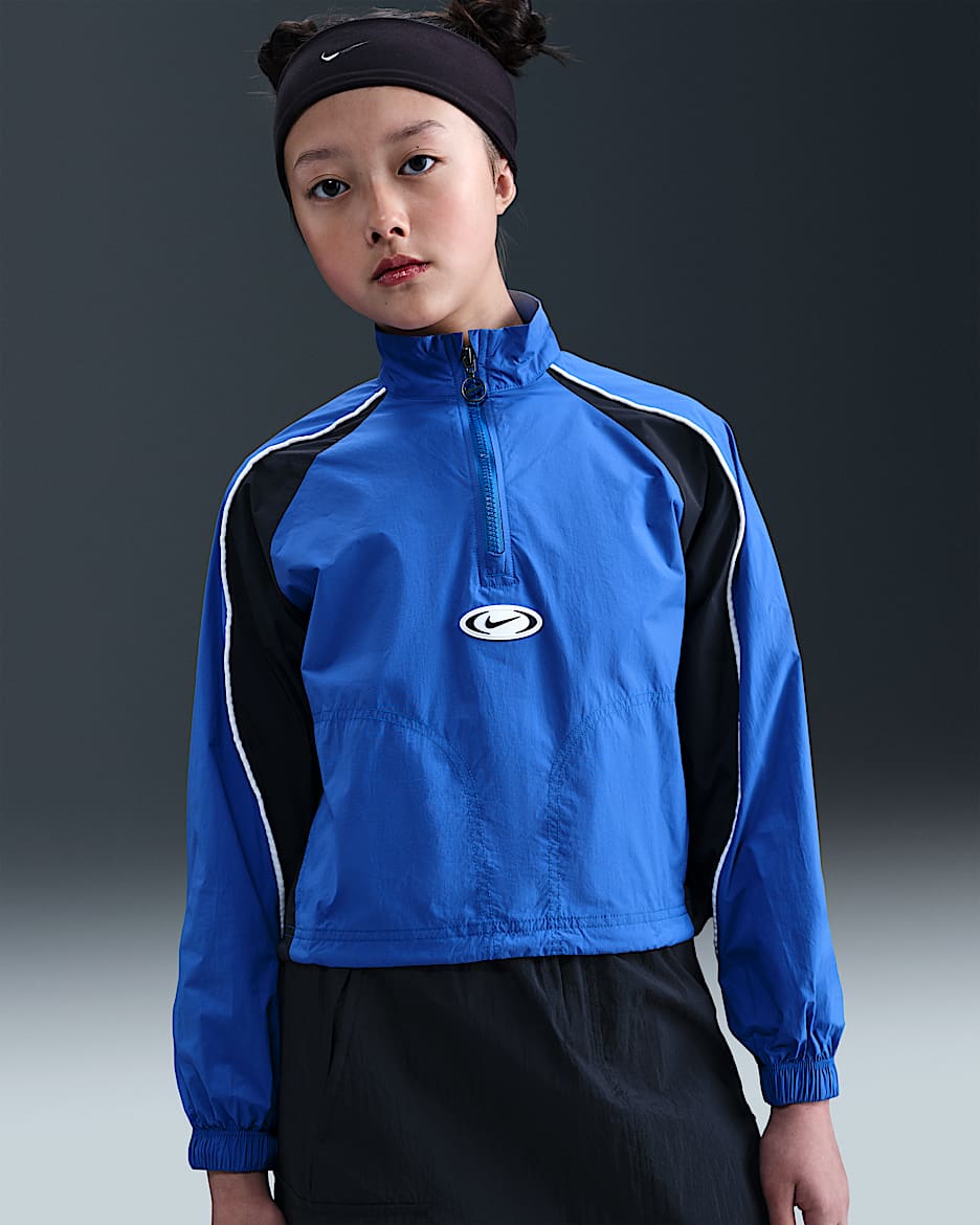 しらゆき Nike Sportswear Girls' 1/4-Zip Track Jacket. Nike.com